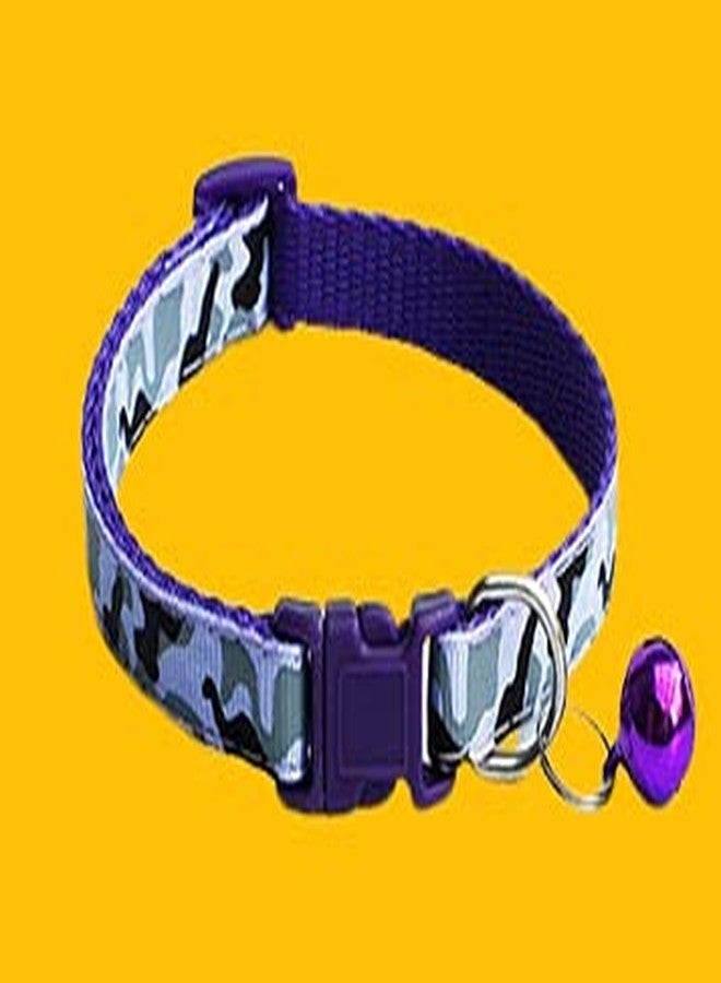 Pet Guard Adjustable Puppy and Cat Collars (Single Piece) Buckle Safety Neck Collar Strap with Bell Small Size for Cat (1Pcs Blue Color) - Image 2